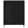 Aparador alto madera contrachapada negro 69,5x34x180 cm de vidaXL, Aparadores - Ref: Foro24-3198610, Precio: 194,01 €, Descue...