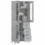 Aparador alto madera contrachapada gris hormigón 69,5x34x180 cm von vidaXL, Sideboards - Ref: Foro24-3198613, Preis: 170,04 €...