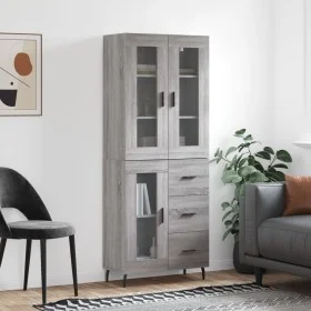 Hohes Sideboard aus sonomagrauem Sperrholz, 69,5 x 34 x 180 cm von vidaXL, Sideboards - Ref: Foro24-3198615, Preis: 173,15 €,...