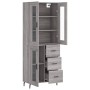 Aparador alto madera contrachapada gris sonoma 69,5x34x180 cm de vidaXL, Aparadores - Ref: Foro24-3198615, Precio: 175,50 €, ...