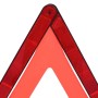 Triángulos de advertencia de tráfico 4 uds rojo 75x75x100 cm