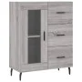 Hohes Sideboard aus sonomagrauem Sperrholz, 69,5 x 34 x 180 cm von vidaXL, Sideboards - Ref: Foro24-3198615, Preis: 173,15 €,...