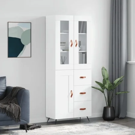 Aparador alto madera contrachapada blanco 69,5x34x180 cm by vidaXL, Sideboards - Ref: Foro24-3198633, Price: 170,21 €, Discou...