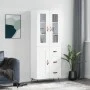 Hoher Schrank aus weißem Sperrholz 69,5x34x180 cm von vidaXL, Sideboards - Ref: Foro24-3198633, Preis: 170,21 €, Rabatt: %