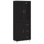 Aparador alto madera contrachapada negro 69,5x34x180 cm de vidaXL, Aparadores - Ref: Foro24-3198634, Precio: 183,13 €, Descue...