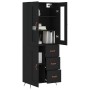 Aparador alto madera contrachapada negro 69,5x34x180 cm de vidaXL, Aparadores - Ref: Foro24-3198634, Precio: 185,30 €, Descue...