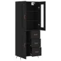 Aparador alto madera contrachapada negro 69,5x34x180 cm de vidaXL, Aparadores - Ref: Foro24-3198634, Precio: 183,13 €, Descue...