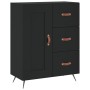 Hohes schwarzes Sperrholz-Sideboard 69,5 x 34 x 180 cm von vidaXL, Sideboards - Ref: Foro24-3198634, Preis: 185,46 €, Rabatt: %