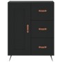 Hohes schwarzes Sperrholz-Sideboard 69,5 x 34 x 180 cm von vidaXL, Sideboards - Ref: Foro24-3198634, Preis: 185,46 €, Rabatt: %