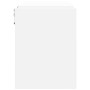 Estantes de pared 2 uds madera contrachapada blanco 100x15x20cm