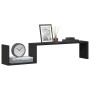Estantes de pared 2 uds madera contrachapada negro 100x15x20 cm