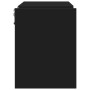 Estantes de pared 2 uds madera contrachapada negro 100x15x20 cm