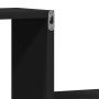 Estantes de pared 2 uds madera contrachapada negro 100x15x20 cm