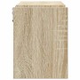 Estantes de pared 2 uds madera de ingeniería roble 100x15x20 cm