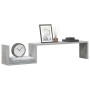 Estantes de pared 2 uds madera de ingeniería gris 100x15x20 cm