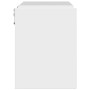 Estantes de pared 2 uds contrachapado blanco brillo 100x15x20cm