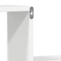 Estantes de pared 2 uds contrachapado blanco brillo 100x15x20cm