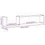 Estantes de pared 2 uds contrachapado blanco brillo 100x15x20cm
