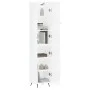 Aparador alto madera contrachapada blanco brillo 34,5x34x180 cm de vidaXL, Aparadores - Ref: Foro24-3198763, Precio: 104,80 €...