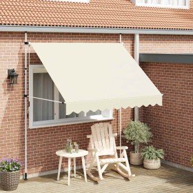 Toldo retráctil de operación manual 250 cm crema Toldo retráctil de operación manual 250 cm crema
