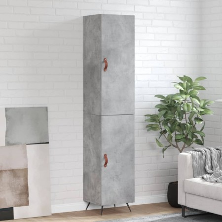 Aparador de madera contrachapada gris hormigón 34,5x34x180 cm de vidaXL, Aparadores - Ref: Foro24-3198765, Precio: 97,82 €