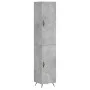 Aparador de madera contrachapada gris hormigón 34,5x34x180 cm de vidaXL, Aparadores - Ref: Foro24-3198765, Precio: 96,74 €, D...