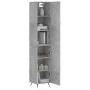 Aparador de madera contrachapada gris hormigón 34,5x34x180 cm de vidaXL, Aparadores - Ref: Foro24-3198765, Precio: 96,74 €, D...