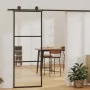 Schiebetür aus ESG-Glas und schwarzem Aluminium, 76 x 205 cm von vidaXL, Türen - Ref: Foro24-151008, Preis: 166,38 €, Rabatt: %