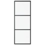 Schiebetür aus ESG-Glas und schwarzem Aluminium, 76 x 205 cm von vidaXL, Türen - Ref: Foro24-151008, Preis: 160,08 €, Rabatt: %