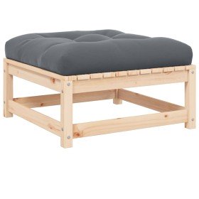 Taburetes de jardín con cojines madera maciza de pino Taburetes de jardín con cojines madera maciza de pino