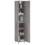 Aparador alto madera contrachapada gris Sonoma 34,5x34x180 cm de vidaXL, Aparadores - Ref: Foro24-3198767, Precio: 105,20 €, ...