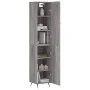 Aparador alto madera contrachapada gris Sonoma 34,5x34x180 cm de vidaXL, Aparadores - Ref: Foro24-3198767, Precio: 103,82 €, ...
