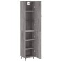 Aparador alto madera contrachapada gris Sonoma 34,5x34x180 cm de vidaXL, Aparadores - Ref: Foro24-3198767, Precio: 105,20 €, ...