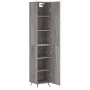 Aparador alto madera contrachapada gris Sonoma 34,5x34x180 cm de vidaXL, Aparadores - Ref: Foro24-3198767, Precio: 103,82 €, ...