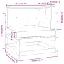 Muebles de jardín 2 piezas con cojines madera maciza de pino