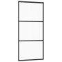 Schiebetür aus ESG-Glas und schwarzem Aluminium, 90 x 205 cm von vidaXL, Türen - Ref: Foro24-151009, Preis: 195,15 €, Rabatt: %