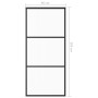 Schiebetür aus ESG-Glas und schwarzem Aluminium, 90 x 205 cm von vidaXL, Türen - Ref: Foro24-151009, Preis: 195,15 €, Rabatt: %