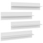 Estante de pared 4 uds madera contrachapada blanco 80x11,5x18cm