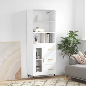 Tall white plywood sideboard 69.5x34x180 cm by vidaXL, Sideboards - Ref: Foro24-3189485, Price: 147,22 €, Discount: %