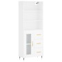 Aparador alto madera contrachapada blanco 69,5x34x180 cm de vidaXL, Aparadores - Ref: Foro24-3189485, Precio: 158,73 €, Descu...