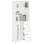 Aparador alto madera contrachapada blanco 69,5x34x180 cm de vidaXL, Aparadores - Ref: Foro24-3189485, Precio: 158,73 €, Descu...