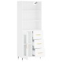 Aparador alto madera contrachapada blanco 69,5x34x180 cm de vidaXL, Aparadores - Ref: Foro24-3189485, Precio: 158,73 €, Descu...