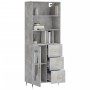 Aparador alto madera contrachapada gris hormigón 69,5x34x180 cm by vidaXL, Sideboards - Ref: Foro24-3189489, Price: 153,51 €,...