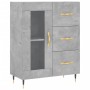 Aparador alto madera contrachapada gris hormigón 69,5x34x180 cm by vidaXL, Sideboards - Ref: Foro24-3189489, Price: 153,51 €,...