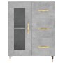 Aparador alto madera contrachapada gris hormigón 69,5x34x180 cm by vidaXL, Sideboards - Ref: Foro24-3189489, Price: 153,51 €,...