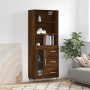 Aparador alto madera contrachapada marrón roble 69,5x34x180 cm de vidaXL, Aparadores - Ref: Foro24-3189492, Precio: 161,58 €,...