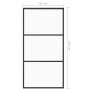 Schiebetür aus ESG-Glas und schwarzem Aluminium, 102 x 205 cm von vidaXL, Türen - Ref: Foro24-151010, Preis: 205,08 €, Rabatt: %