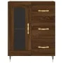 Aparador alto madera contrachapada marrón roble 69,5x34x180 cm de vidaXL, Aparadores - Ref: Foro24-3189492, Precio: 151,87 €,...