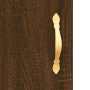 Aparador alto madera contrachapada marrón roble 69,5x34x180 cm