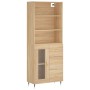 Aparador alto madera contrachapada color roble 69,5x34x180 cm de vidaXL, Aparadores - Ref: Foro24-3189488, Precio: 164,11 €, ...